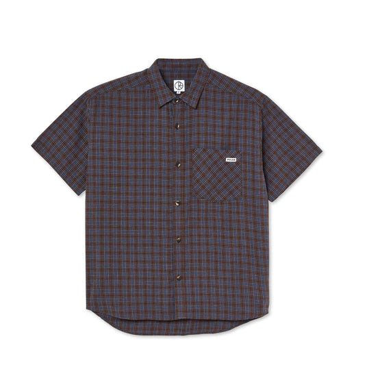 Mitchell Poplin Shirt (Brown/Blue)