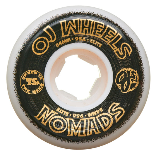 54mm  Elite White  Nomads 95a OJ Wheels