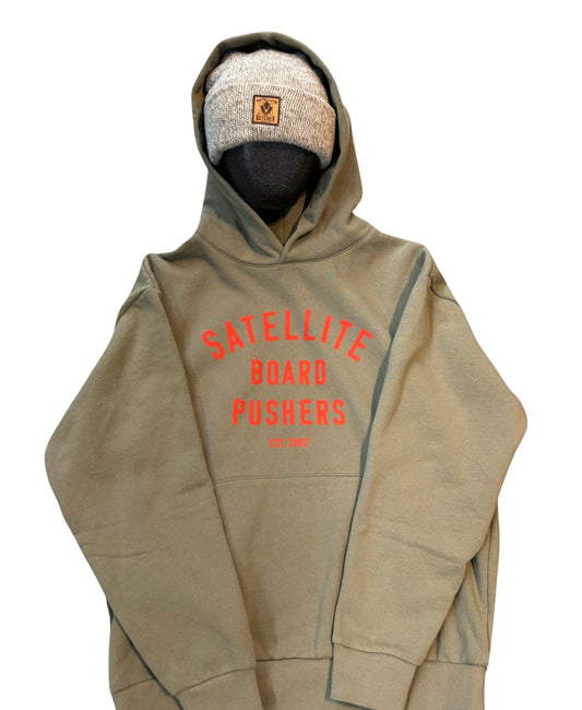 Satellite Board Pusher Hoodie (Olive Pimento)
