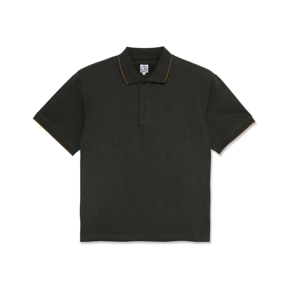 Checkered Surf Polo Shirt (Dirty Black)