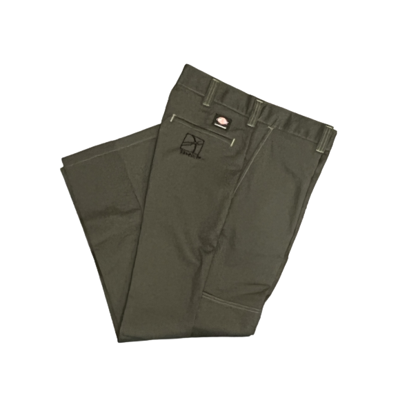 Scribble Tile Double Knee Pant (Olive Green)