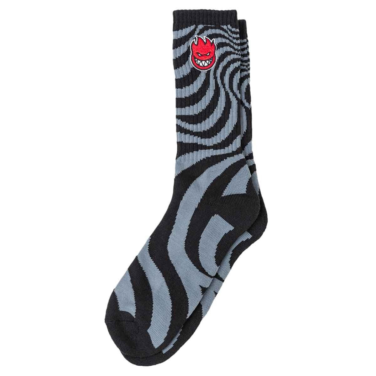 Swirl Bighead Socks (Black/Grey)