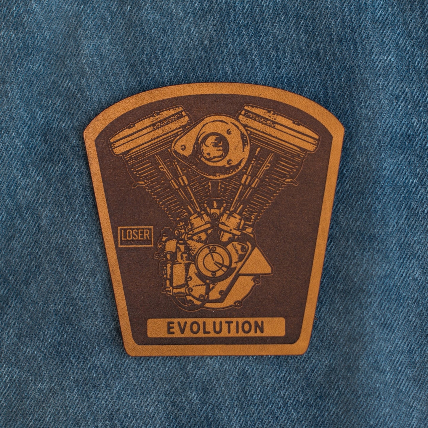 Evo Motor Leather patch (Brown)